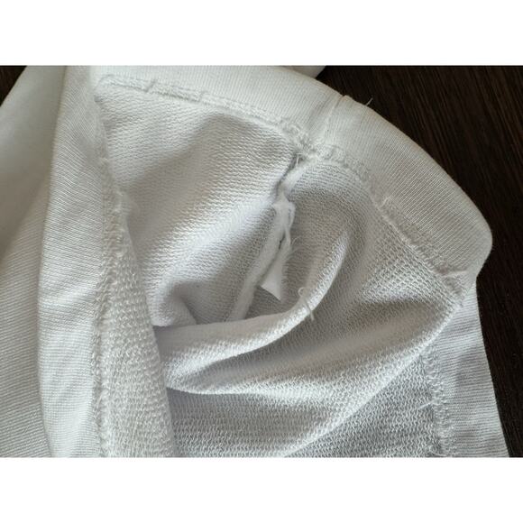 Armani Exchange Crop Sweatshirt White Crystal Rhinestone Spellout XS - Picture 9 of 9